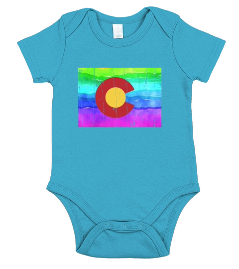 America State Of Colorado Gay Pride LGBT Pride Short Sleeve Baby One-Piece