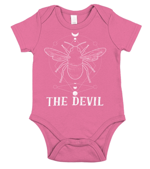 Bee Tarot Card Occult Club Devil Gothic Short Sleeve Baby One-Piece