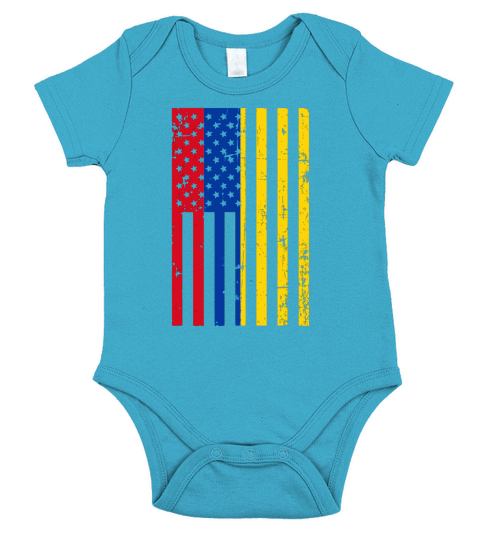 Colombia American Flag For New Us Citizen shirt Short Sleeve Baby One-Piece
