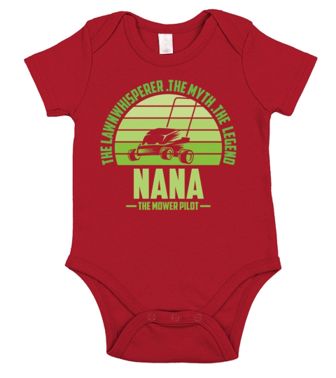 Funny Nana Lawn Mowing Shirt Lawn Mower Mow Summer Short Sleeve Baby One-Piece