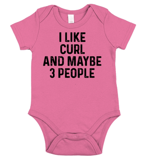 I Like Curl And Maybe 3 People Cat Lover Gift Short Sleeve Baby One-Piece
