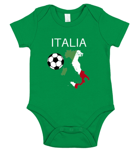 Italy Soccer shirt Italian Italia Funny Vintage Short Sleeve Baby One-Piece