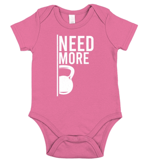 Need More Kettlebell Funny Workout Fitness Short Sleeve Baby One-Piece