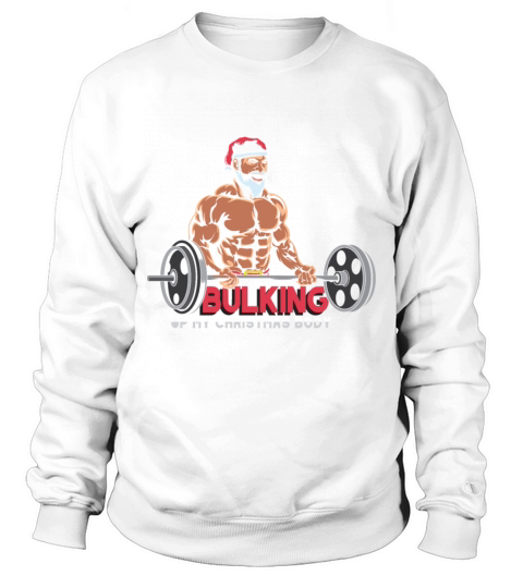 Bodybuilding Bodybuilder Christmas Santa Body Sweatshirt Unisex