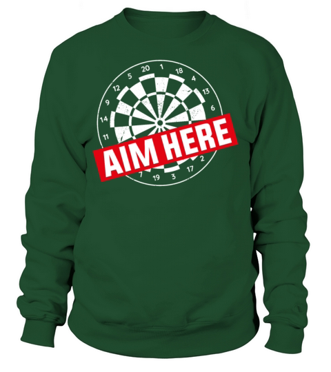 Darts Board Vintage Aim Here Sweatshirt Unisex
