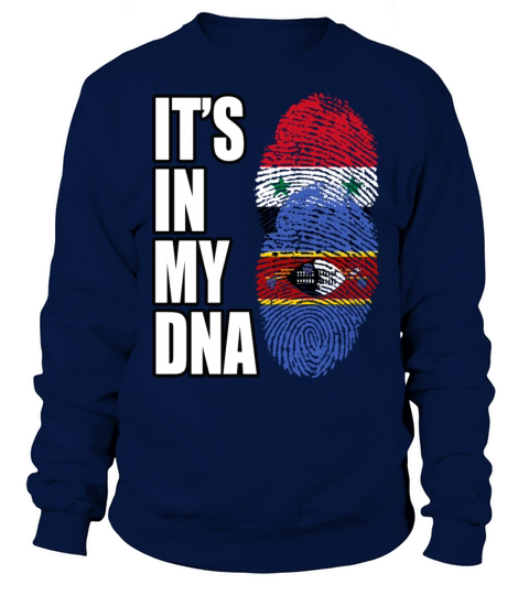 Syrian And Swazi Vintage Heritage DNA Flag Sweatshirt Unisex