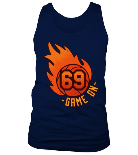 Athlete Ball Fire Game Sport Number 69 Basketball Tank Top Unisex