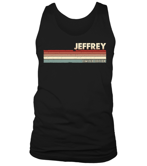 Jeffrey Funny Retro Vintage Name surname 80s 90s Tank Top Unisex