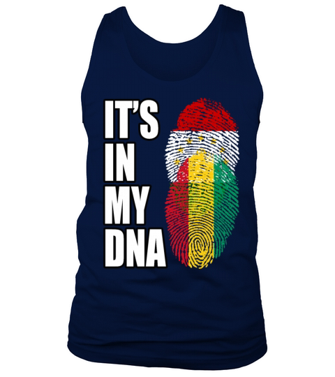 Tajikistani And Guinean Vintage Heritage DNA Flag Tank Top Unisex