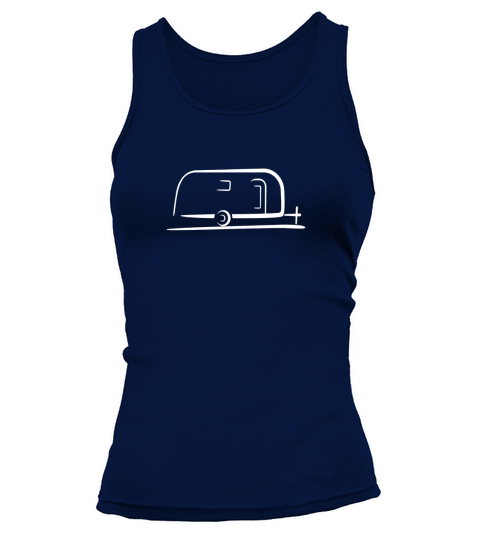 Vintage Airstream Style Streamlined Trailer T-shirt Tank top Woman