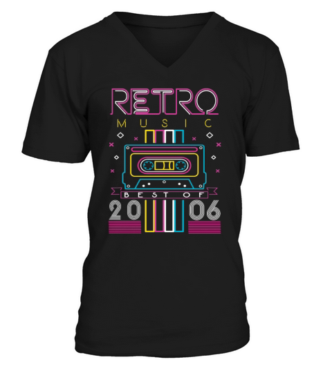 Best Of 2006 Retro Cassette Vintage Birthday V-Neck T-shirt
