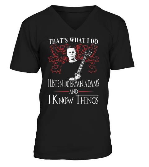 Bryan Adams I KNOW THINGS V-Neck T-shirt