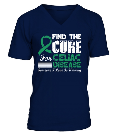 Find2  Celiac Disease V-Neck T-shirt