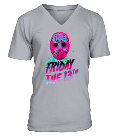 FRIDAY THE 13TH Neon V V-Neck T-shirt