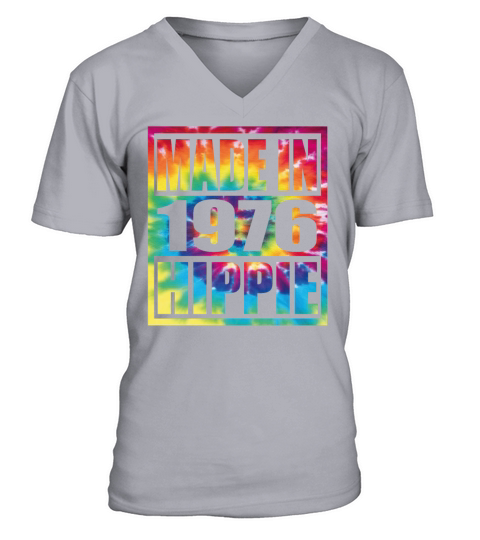Hippie Birthday 1976 V-Neck T-shirt