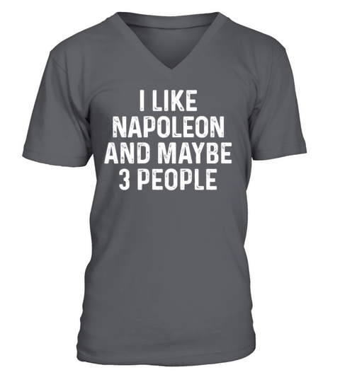 I Like Napoleon And Maybe 3 People Funny Cat V-Neck T-shirt