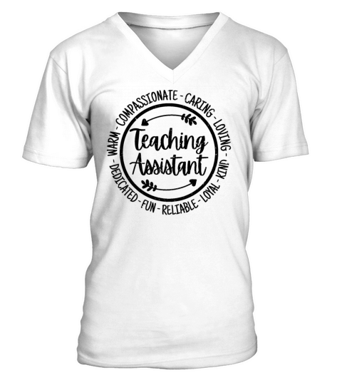 Teaching Assistant Vintage Gift V-Neck T-shirt