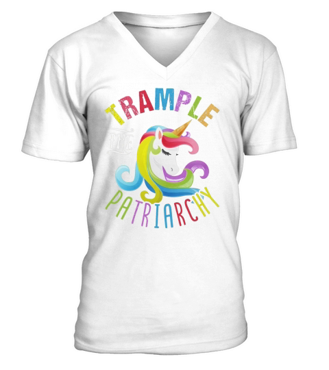 Trample The Patriarchy Unicorn Power - Baby Onesie V-Neck T-shirt