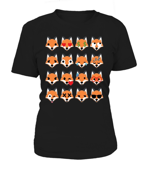 Fox Emoji Many Face Emotion Shirt T-Shirt Tee Women's T-Shirt