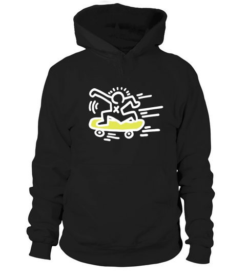 Keith Haring   and street art silence death windsurfing Hoodie Unisex