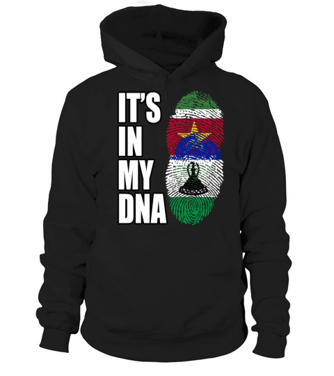 Surinamese And Basotho Vintage Heritage DNA Flag Hoodie Unisex