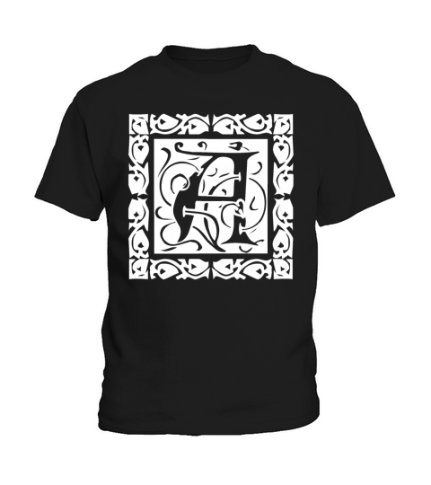 A Capital Letter Initial Monogram Alphabet Name Kids T-Shirt