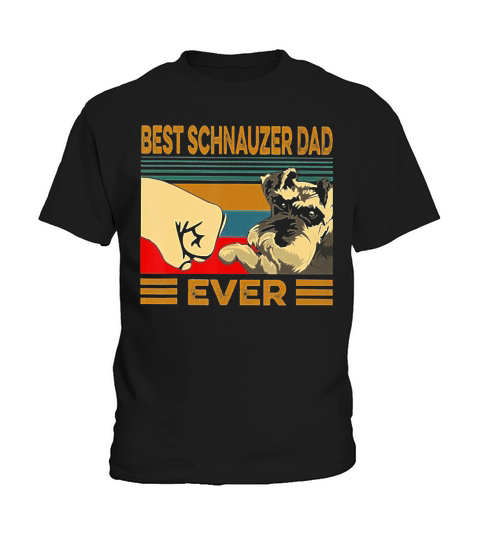 Best SCHNAUZER Dad Ever Retro Vintage T-Shirt Kids T-Shirt