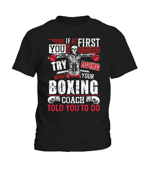 Boxing Vintage If At First You Kids T-Shirt