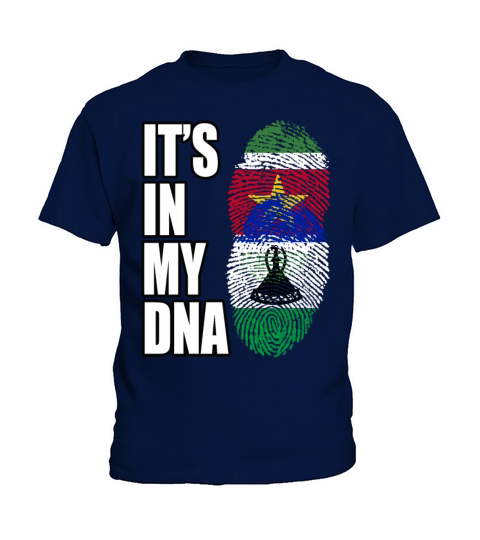 Surinamese And Basotho Vintage Heritage DNA Flag Kids T-Shirt