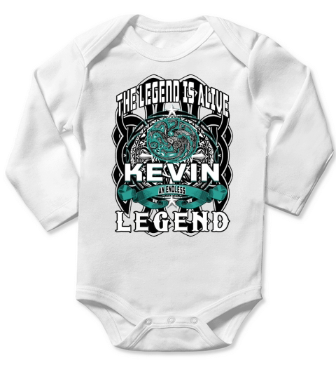 BNS182508-KEVIN ENDLESS LEGEND 3 HEAD DRAGON Long Sleeve Baby One-Piece
