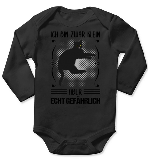 Cat Small But Dangerous Funny Quote Gift Long Sleeve Baby One-Piece