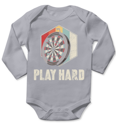 Darts Board Vintage Retro Play Long Sleeve Baby One-Piece