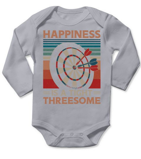 Darts Board Vintage Retro Long Sleeve Baby One-Piece