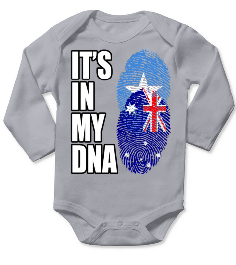 Somali And Australian Vintage Heritage DNA Flag Long Sleeve Baby One-Piece