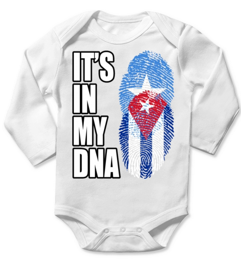 Somali And Cuban Vintage Heritage DNA Flag Long Sleeve Baby One-Piece