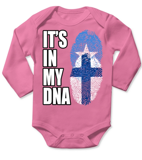 Somali And Finland Vintage Heritage DNA Flag Long Sleeve Baby One-Piece