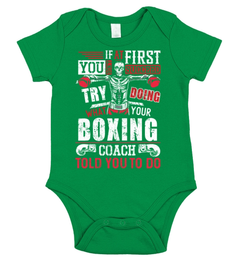 Boxing Vintage If At First You Short Sleeve Baby One-Piece