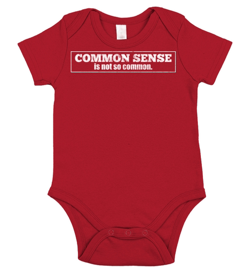Common Sense is not so Common Funny Sarcasm Quotes Short Sleeve Baby One-Piece