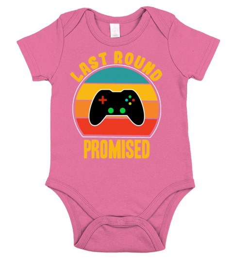 Last Round Gaming Sayings Quote Gamer Short Sleeve Baby One-Piece