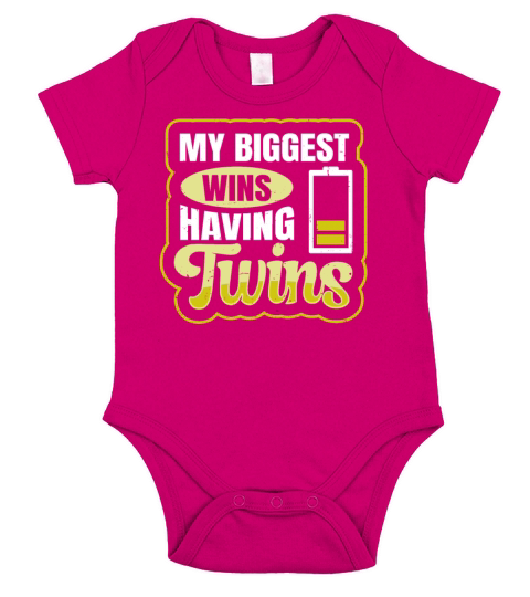 My biggest wins - having twins Quote for a Mother Short Sleeve Baby One-Piece