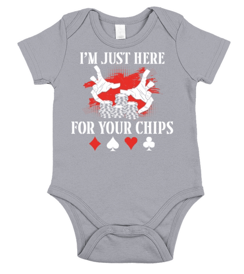 Poker Cards Vintage IM Just Here Short Sleeve Baby One-Piece