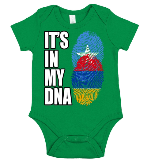 Somali And Armenian Vintage Heritage DNA Flag Short Sleeve Baby One-Piece