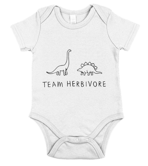 TEAM HERBIVORE vegan Short Sleeve Baby One-Piece