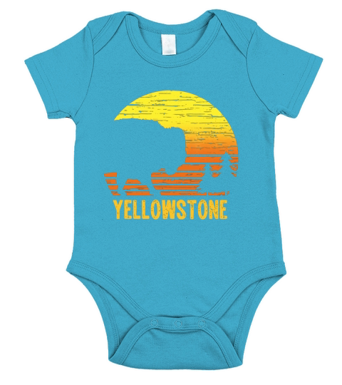 Vintage Yellowstone National Park Retro Travel shirt Short Sleeve Baby One-Piece