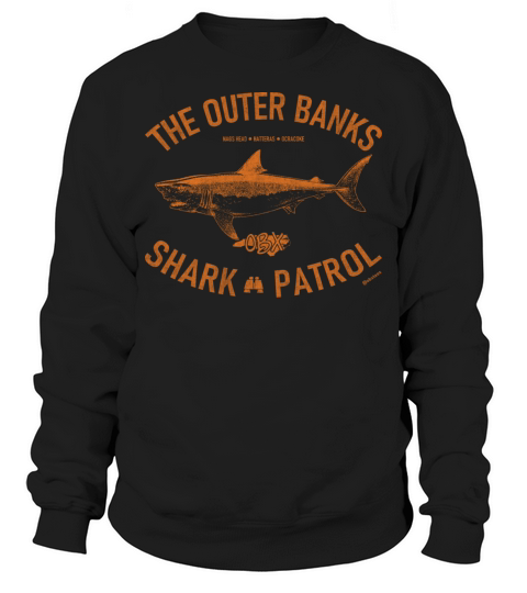 Outer Banks Shark Patrol OBX Vintage Orange Sweatshirt Unisex
