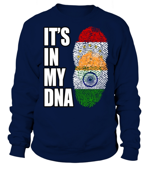 Tajikistani And Indian Vintage Heritage DNA Flag Sweatshirt Unisex