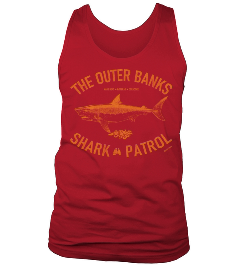 Outer Banks Shark Patrol OBX Vintage Orange Tank Top Unisex