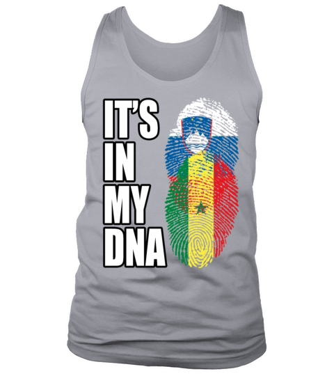 Slovenian And Senegalese Vintage Heritage DNA Flag Tank Top Unisex