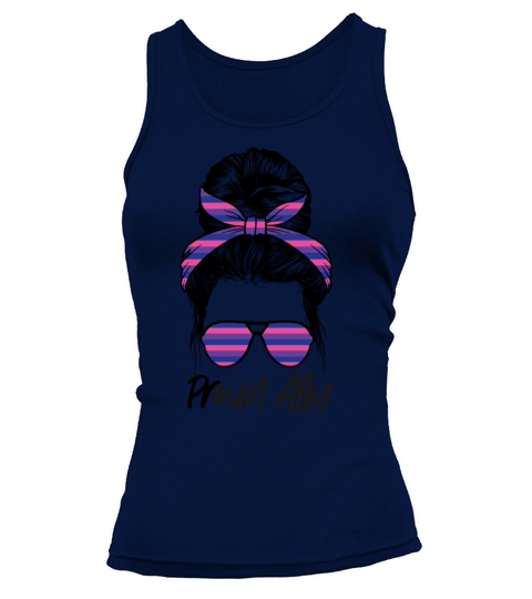 Bisexual Bi Pride Flag Bun Tank top Woman