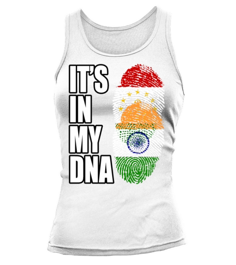 Tajikistani And Indian Vintage Heritage DNA Flag Tank top Woman
